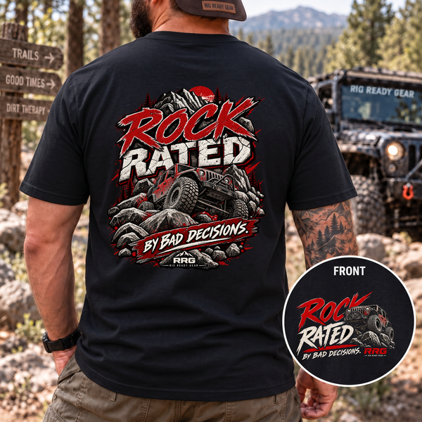 ROCK RATED BY BAD DECISIONS T-shirt