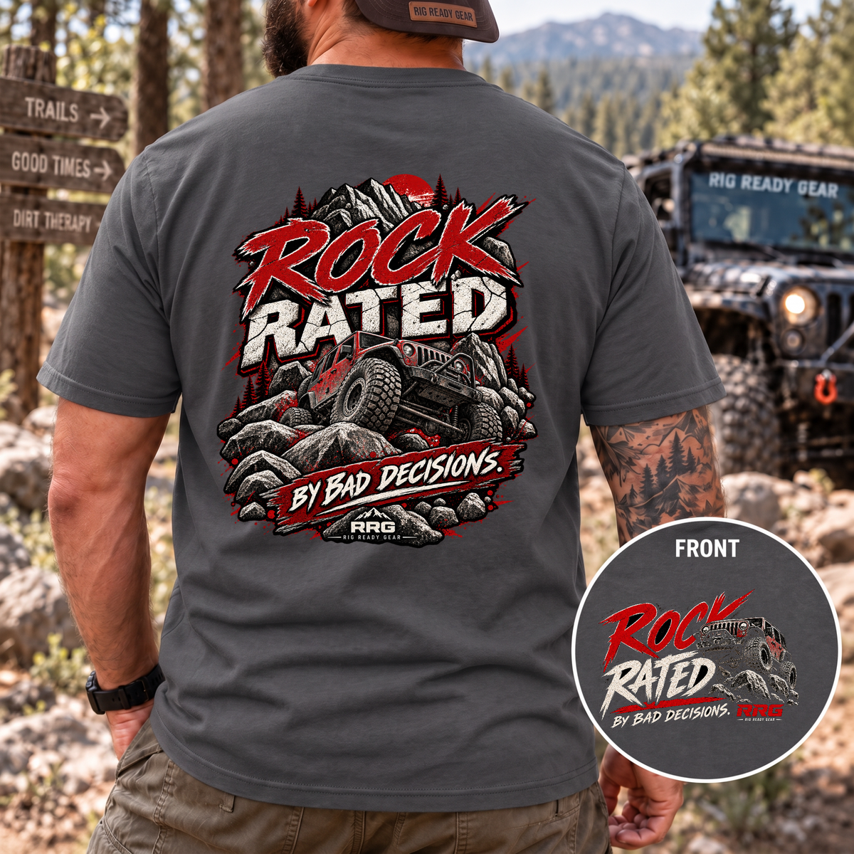 ROCK RATED BY BAD DECISIONS T-shirt