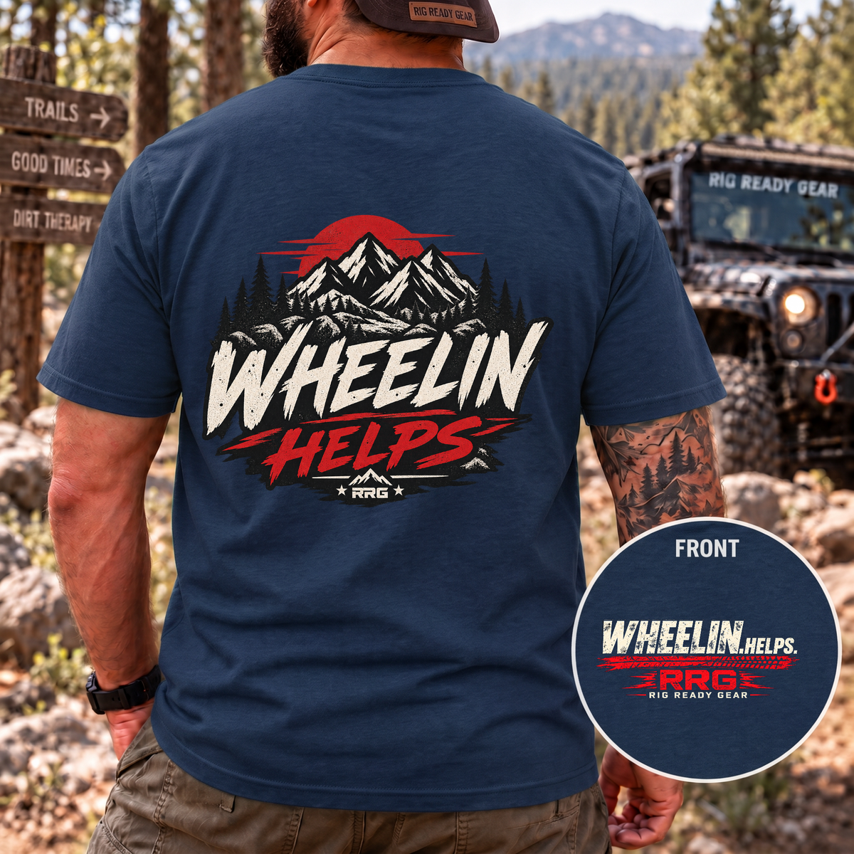 WHEELIN HELPS T-shirt